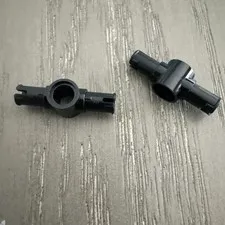 LEGO Long Pin with Center Hole (44874 / 87082) 2 Pieces Black