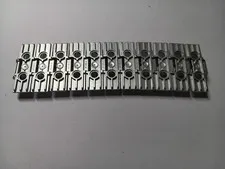 LEGO BULK LOT 11 METALLIC SILVER TECHNIC LINK TREAD WIDE 2 PIN HOLES 57518