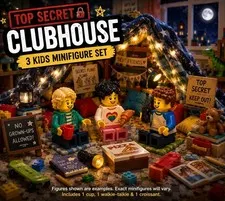 LEGO Kids Minifigures 3 Pack Secret Clubhouse Random Child Figures Accessories