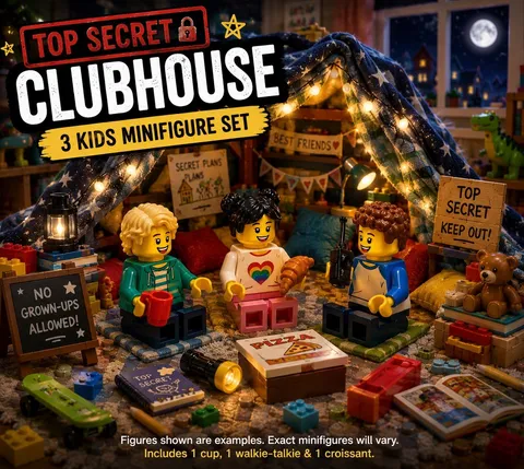 LEGO Kids Minifigures 3 Pack Secret Clubhouse Random Child Figures Accessories