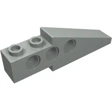 LEGO Part 2744 - Light Gray Technic Slope Long 1 x 6 with 3 Pin Holes