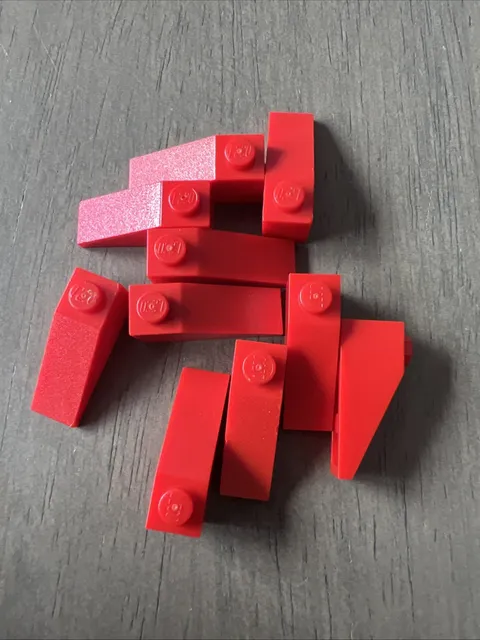 LEGO 4286 Red Slope 33 3 x 1 - 10 Pieces