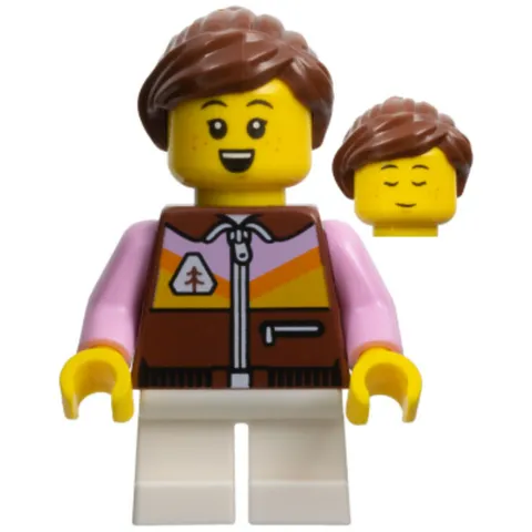 LEGO Holiday Minifigure hol320 Girl Reddish Brown Jacket New Seasonal