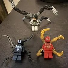 LEGO Marvel Spider-Man Minifigures Lot w/ Doc Ock & Venom Symbiote Arms