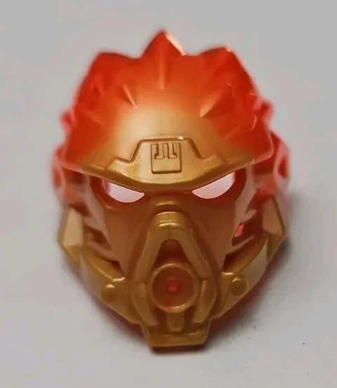Lego Bionicle Kanohi Mask of Fire - 71308 Tahu Uniter Exclusive Retired Gold