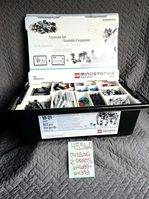 Lego Mindstorms Education EV3 Expansion Set 45560 INCOMPLETE MISSING 2 PARTS
