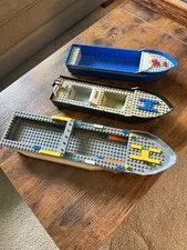 3 Lego Boats Police Coast Guard Vintage Read Description