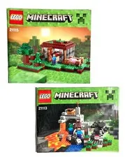 Lego Minecraft 21115 The First Night & 21113 The Cave *Instruction Manuals Only*