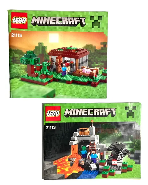 Lego Minecraft 21115 The First Night & 21113 The Cave *Instruction Manuals Only*