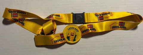 Lego Land Legoland Lanyard Discovery Center Yellow Metal Key Chain Clasp