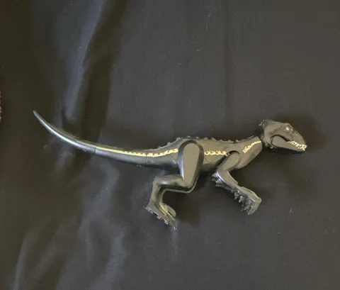 LEGO Velociraptor Printed Animal Figure Gray/Black Plastic 1 Piece