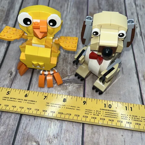 Seasonal Lego 40201 Cupid Dog Valentine's Day and 40202 Easter Chick *incomplete