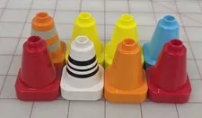 8 Lego Duplo Construction Cone Cones Pieces Assorted Colors 