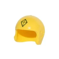 LEGO - Minifig, Helmet Sports / Flight with Kite Diamond Shape Logo Pattern