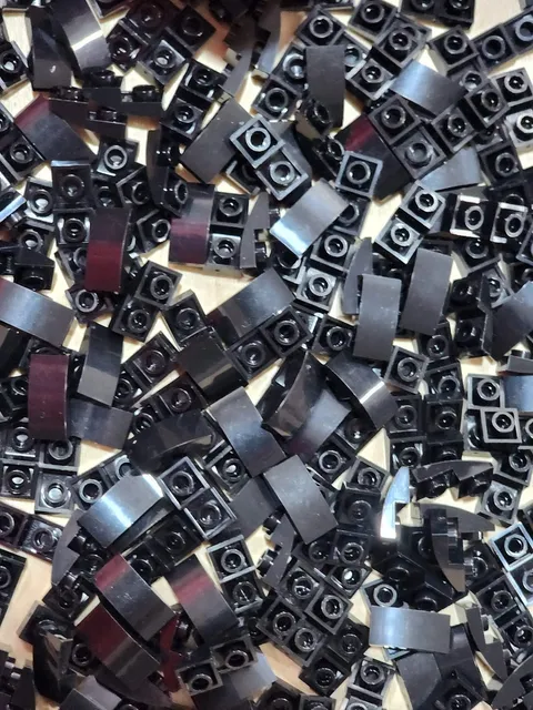 Lego 24201 Black Qty 276 NEW Slope, Curved 2 x 1 x 2/3 Inverted