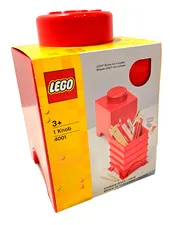LEGO Storage: LEGO® 1-stud Red Storage Brick 4001 Brand New!! ✨Carefully Shipped
