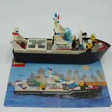 Lego 4021 System Boat Police Patrol Ship Complete w Instructions Used Condition
