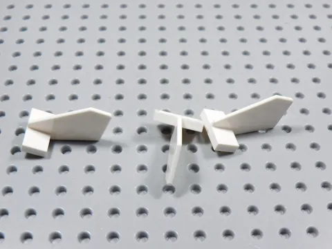 LEGO Lot of 3 White Tail Fins Vehicle BH