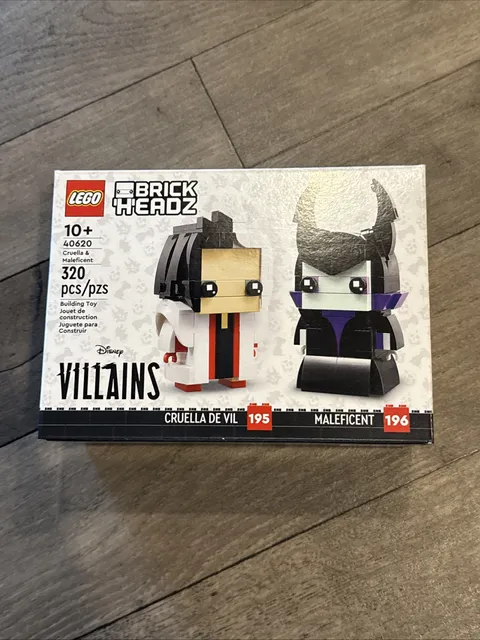 LEGO Brickheadz 40620 Disney Villains CRUELLA DE VIL & MALEFICENT ~ NSIB