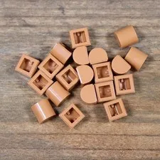 LEGO 49307 Medium Nougat Brick Curved 1 x 1 x 2/3 Double Curved Top Qty 20