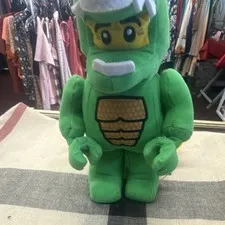 LEGO Green Dinosaur Costume Minifigure Storage Plush Stuffed Toy