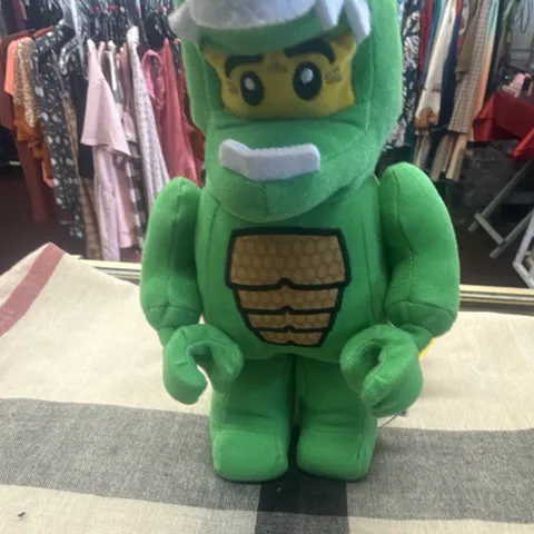 LEGO Green Dinosaur Costume Minifigure Storage Plush Stuffed Toy