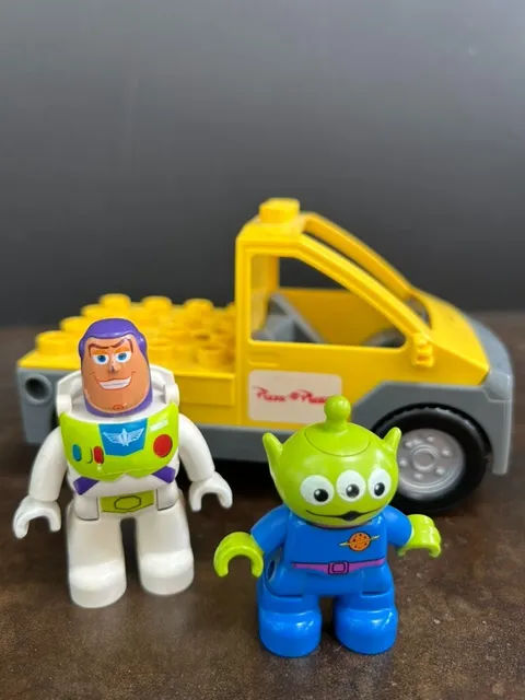 Lego Duplo Toy Story Figures Lot: Buzz, Green Alien, Pizza Planet Truck