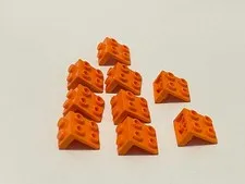 Lego 99207 92411 Orange Replacement Add-on Pieces Parts Lot of 9