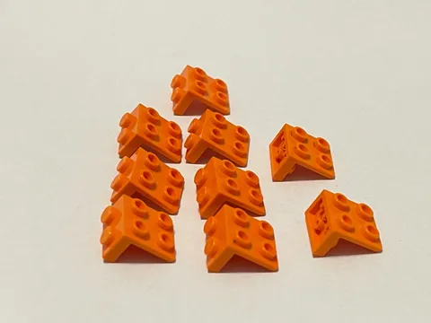 Lego 99207 92411 Orange Replacement Add-on Pieces Parts Lot of 9