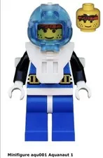Lego 1x aqu001 Aquazone Aquanaut 1 From Sets: 6175 6195 1822 6125 Minifigure Nm