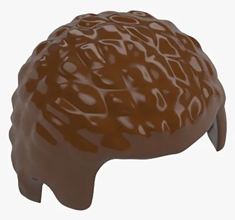 New LEGO Minifigure Hair Reddish Brown Coiled Texture short male 21778 6151877