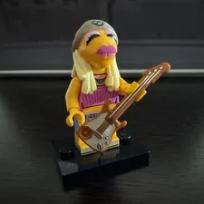 LEGO Bass Guitar Bassist COOL Janice Hippie Girl MUPPETS Band Electric Brown
