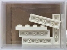 LEGO Parts - White Plate 1 x 4 - No 3710 - QTY 5