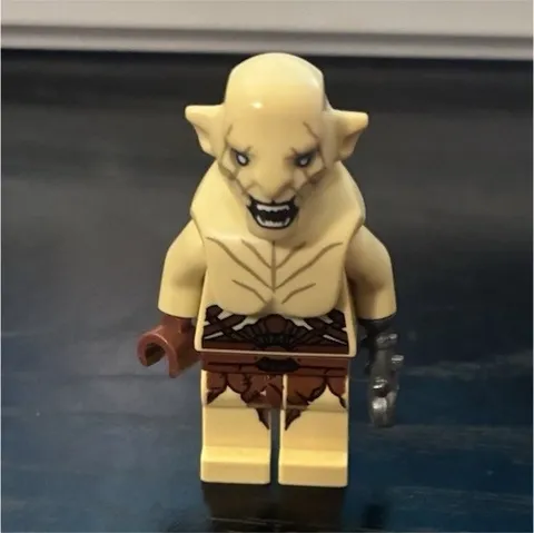 LEGO Tan Alien Creature Minifigure w/ Blaster Brown Waist Print Gray Arm Weapon