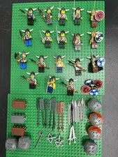 HUGE RARE LEGO Fantasy Era Viking 18 Minifigure Lot Weapons Accessories Included