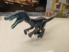 NEW Jurassic World Gray/Blue Baryonyx Custom Lego Dinosaur Figure 75935