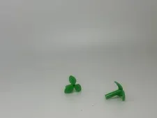 Lego-Plant Stem with Bar, 3 Leaves, and Small Pin Hole 37695 qty 2