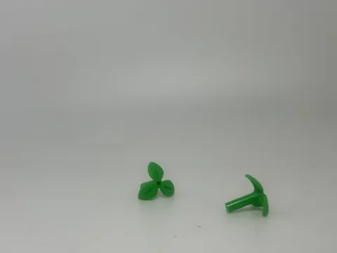 Lego-Plant Stem with Bar, 3 Leaves, and Small Pin Hole 37695 qty 2