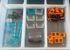 Lego Windshield Lot of 40 Translucent Clear Blue Gray 2x4x2 2x6x2 Arctic City 