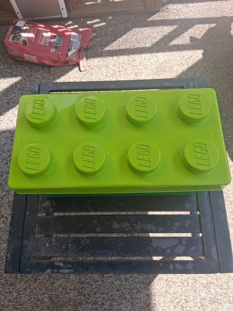 LEGO Duplo Green Storage Brick Container 12.5”x5.5” Empty Box Only