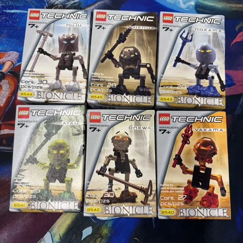 2001 Lego Bionicle TURAGA Village Elders of Mata Nui Sealed full Lot 6 