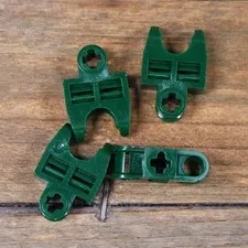 LEGO Dark Green Technic Axle Connector 2x3 Ball Joint Socket - Open Side Qty 4