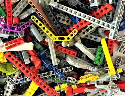 LEGO Technic Mix Liftarms Bricks Axles Pins 1/2LB Loose Used Clean - REBRICKS