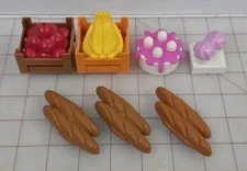 Lego Duplo Food Apples Bananas French Bread Cake Ice Cream Collectible