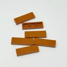 63864 LEGO Parts Tile 1x3 DARK ORANGE (6)