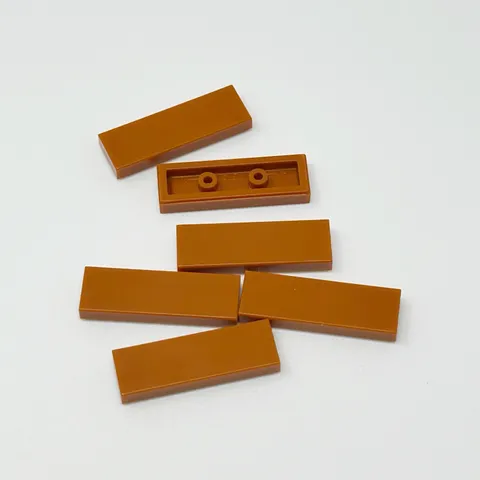 63864 LEGO Parts Tile 1x3 DARK ORANGE (6)