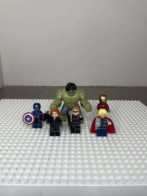Lego Marvel The Avengers Hawkeye Thor Hulk Iron Man Captain America Black Widow