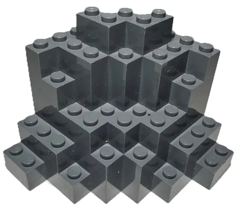 Castle Dark Bluish Gray Lego 23996 Rock Panel 8x8x6 Medium Symmetric