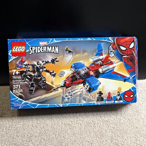 LEGO Marvel Spider-Man 76150 Spiderjet vs Venom Mech Complete Set; Venom, Noir
