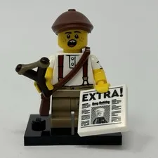 Lego Newspaper Kid Minifigure Collectible Series 24 CMF Complete w/Slingshot